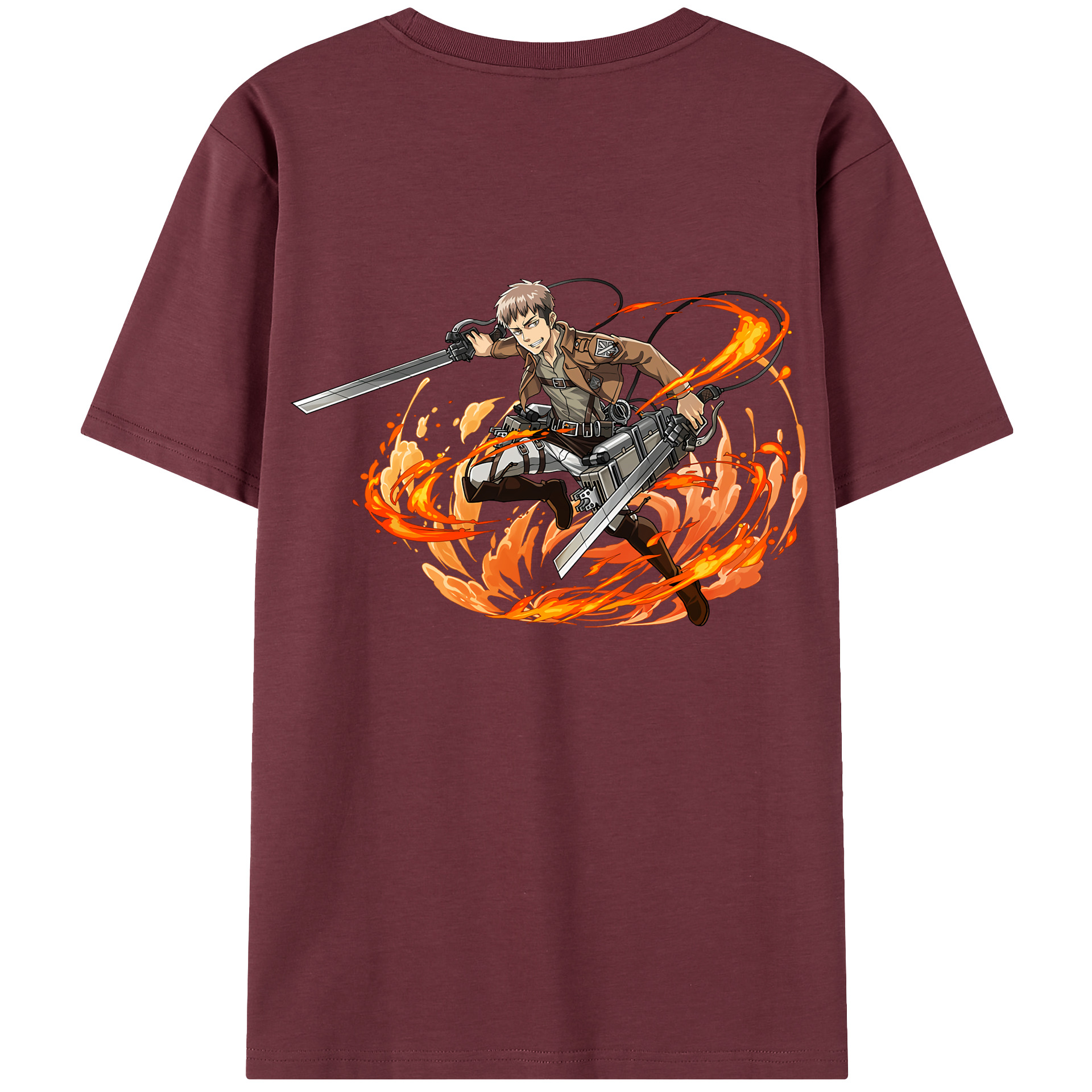 （画像用） 進撃の巨人 ジャン・キルシュタイン Attack on Titan Jean Kirstein 綿100％半袖Tシャツ（背面プリント）